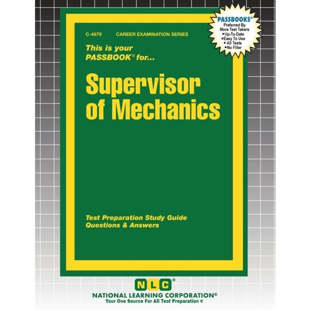 Supervisor of Mechanics -- Passbooks